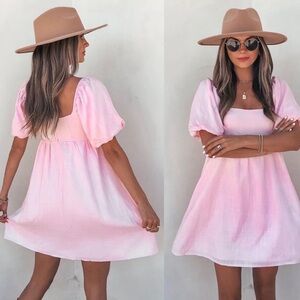 Vici Dolls babydoll dress! Cotton candy puff sleeve dress.